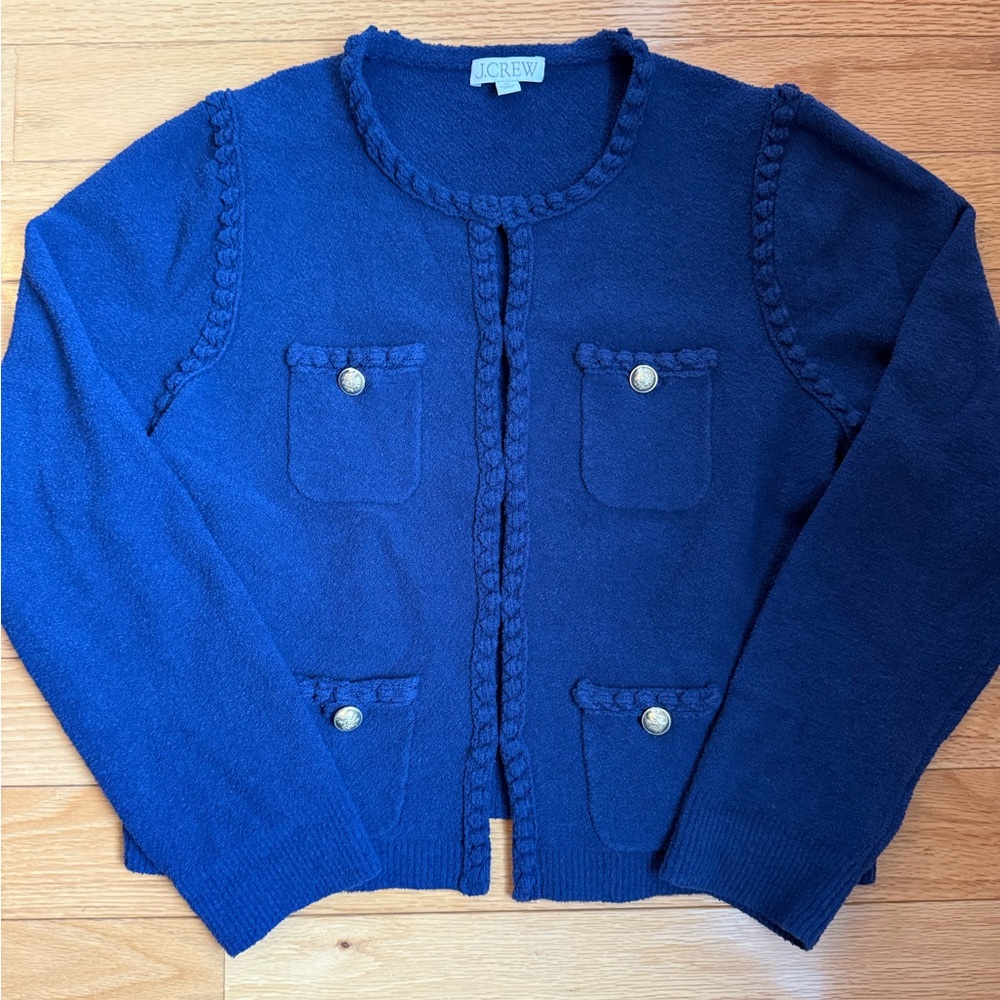J.Crew Navy Lady Jacket Cardigan Sweater